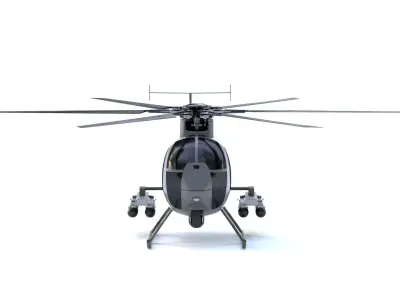 Boeing AH-6i Light Attack - Recon Helicopter - THE ANGRY BIRD - Low-poly 3D model