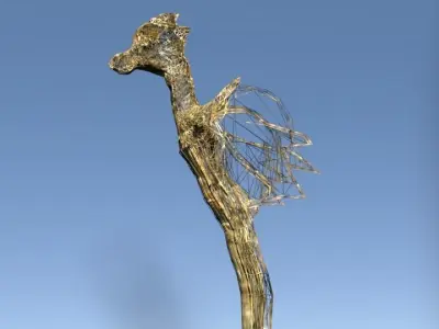 Sea Horse Rock Dragon Sculpt x Low Poly Free low-poly 3D model