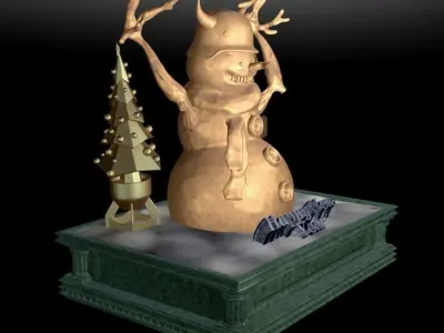 Snowman - militarist 3D print model