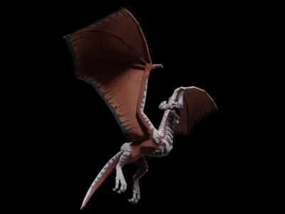 Wyvern 01 Low-poly 3D model