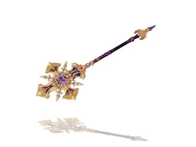 Sacred Scepter Low-poly 3D model