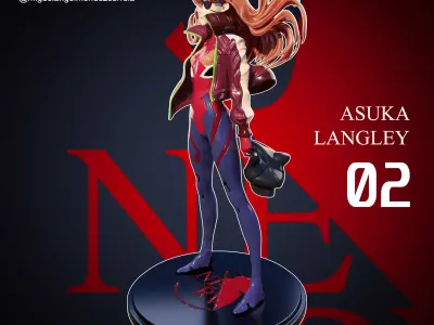 ASUKA LANGLEY 3D MODEL 3D print model