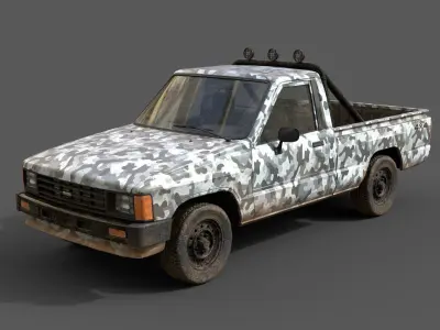Toyota Hilux 1983-8 Camouflage Pack Low-poly 3D model