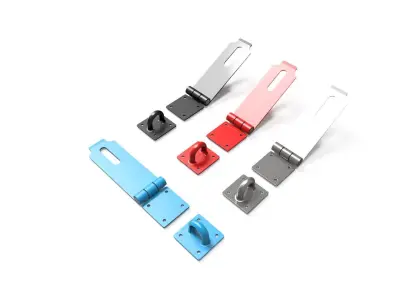Door lock buckle Low-poly 3D model