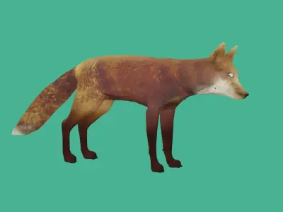 fox lowpoly 3d model 3D model