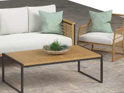 Outdoor Furnitures Set 3D model