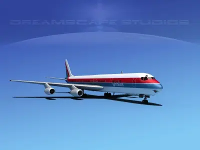 Douglas DC-8-63 Nationair 3D model
