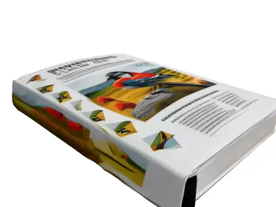 Bird Field Guide Hardcover Book Low-poly 3D model