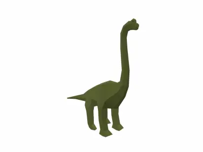 Dinosaur Brachiosaurus - 03 Low-poly 3D model