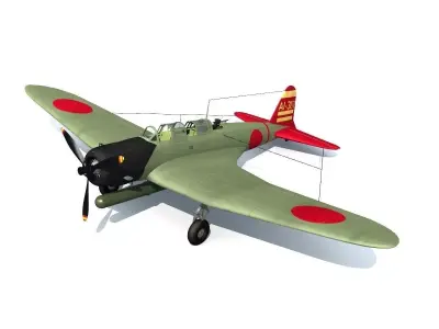 Nakajima B5N Kate Japanese Bomber 3D model
