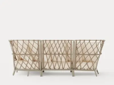 Jet set lounge sofa Low-poly 3D model