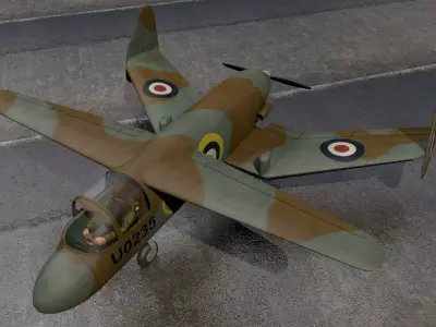 Miles M-35 Libellula 3D model