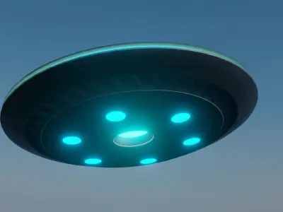 UFO 3D MODEL FOR GAME AND ANIMATION  Low-poly 3D model