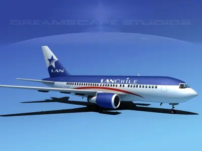 Boeing 767-200ER Lan Chile 3D model