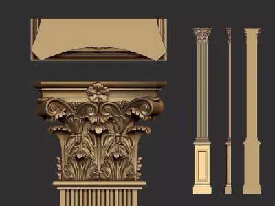Columns Classical Decoration N6 3D model