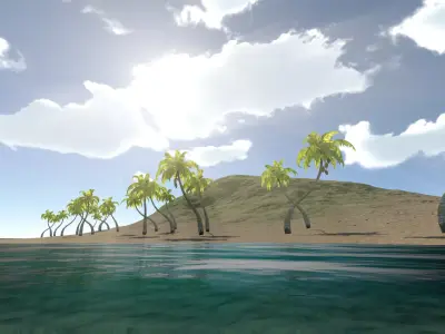 island tropical with palm trees Texture