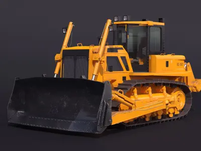 Construction Site Industrial Machines 3D model