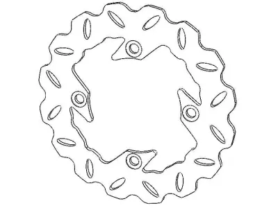 Arashi Rear Brake Disc Rotors 3D model