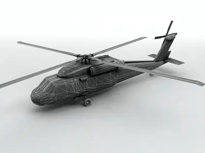 UH 60 Blackhawk Helicopter -1 Low-poly 3D model