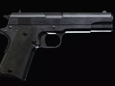Clt-1911 WW2 Realistic sidearm Low-poly 3D model