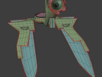 Nave espacial  Low-poly 3D model