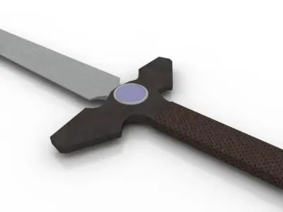 Long Sword Free low-poly 3D model