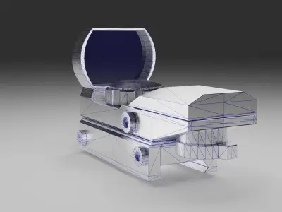Reflex Optic Reddot Sight Low-poly 3D model