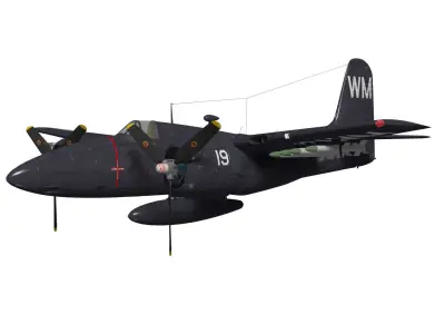 Grumman F7F Tigercat 3D model