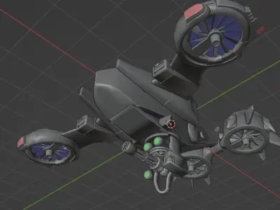 Drone Low-poly 3D model