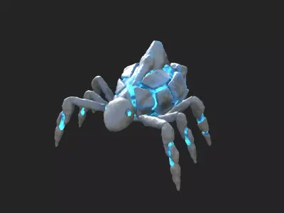 Mutated Ice Insect Low-poly 3D model