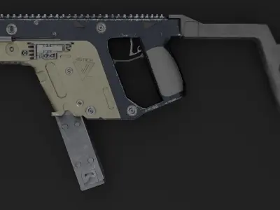 Kriss vector Low-poly 3D model
