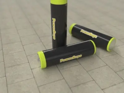 AA Mignon Battery model Free low-poly 3D model