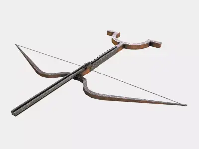 Bellybow - Bow and Arrow Low-poly 3D model