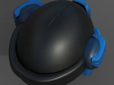 Helmet scifi fantasy futuristic military Scifi Low-poly 3D model