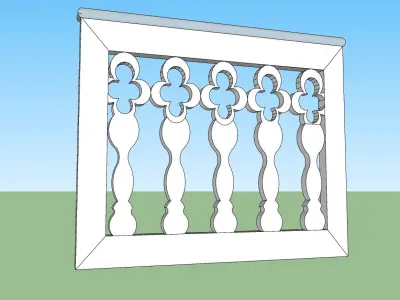 indian jodhpuri stone jali 3d modal Low-poly 3D model