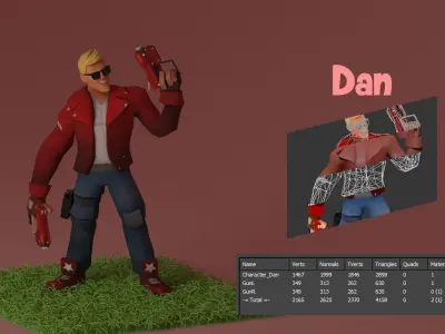 Frag Shooter Characters Low-poly 3D model