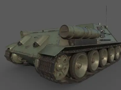 1944 SU-122 3D model