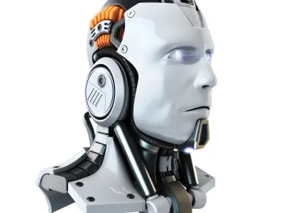 Head cyborg 3d model 3D model