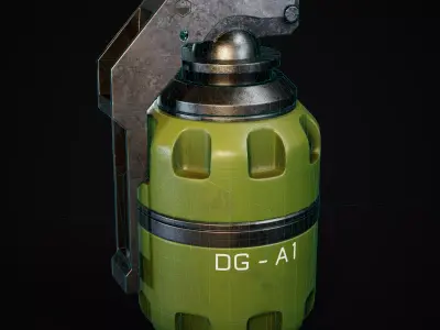 Future Grenade Low-poly 3D model