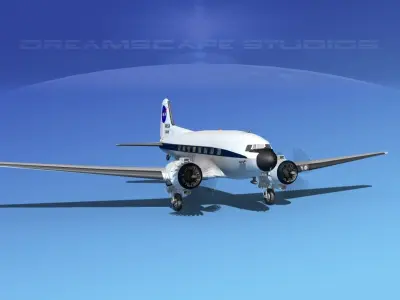Douglas C-47 Dakota NASA V2 3D model