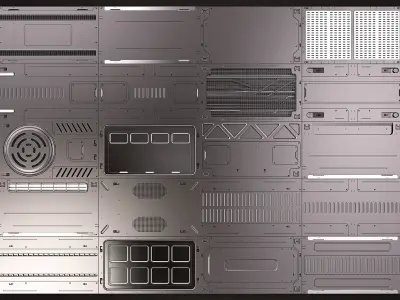 Sci Fi Interior Kitbash 3D model