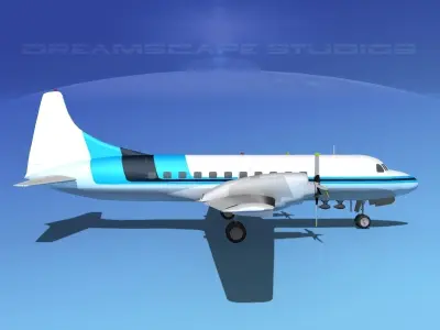 Convair CV-580 Corporate 1 3D model