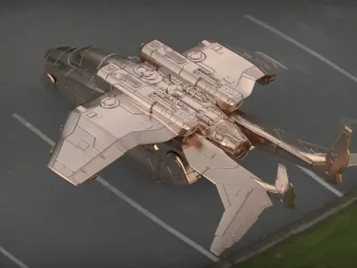  Dropship helicopter ship airship dirigible areoboat 3D print model