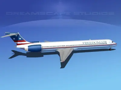 McDonnell Douglas MD80 Freedomair 3D model