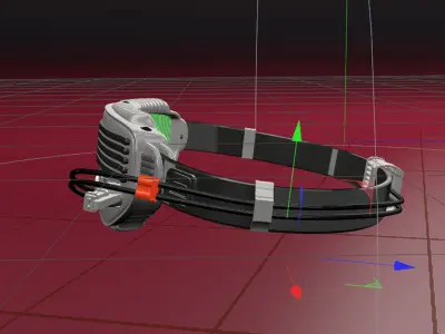 Cyber Punk Game Glasses 3D model