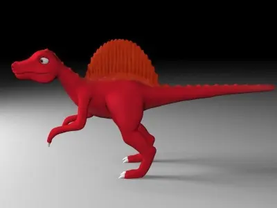Cartoon spinosaurus Low-poly 3D model