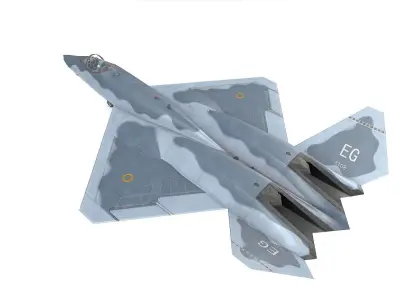 Northrop YF-23 Fighter Jet Low-poly Low-poly 3D model