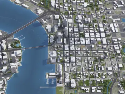 Jacksonville Low-poly 3D model