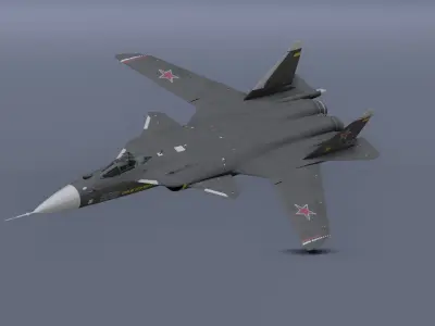 Sukhoi - 47 Berkut Low-poly 3D model