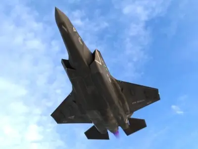 F-35 Ghost Fighter jet Low-poly 3D model